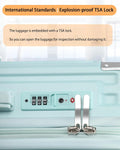 20 in Carry on Luggage with Cup Holder & USB Port, Airline Approved TSA Locked Luggage, Lightweight PC Material Travel Suitcase