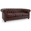Hancock Tufted Top Grain Italian Leather Chesterfield Sofa Dimensions: 31" H x 86" W x 40" D